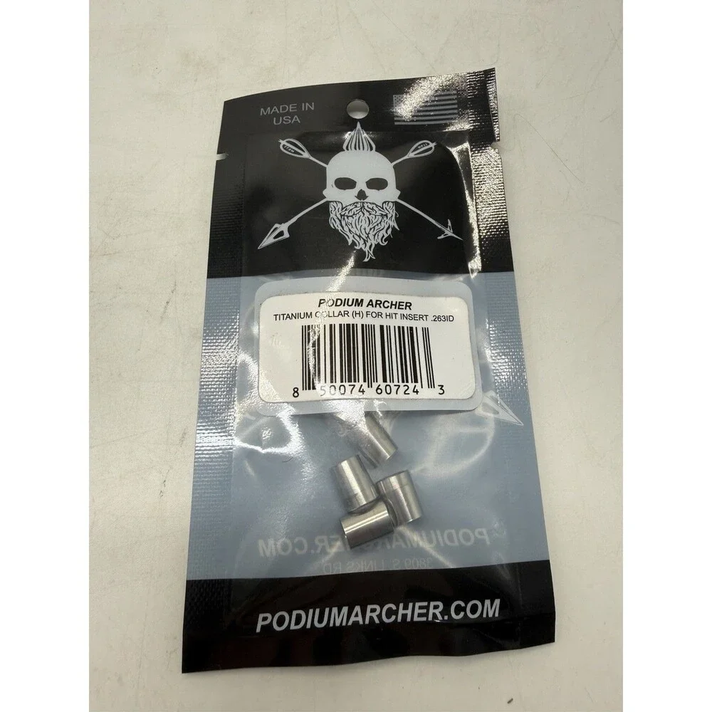 Podium Archer Hit Insert Collars - Titanium .263ID 6 Pack